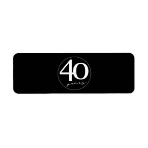 40e verjaardag van het sigaar-etiket Favor/Gift Etiket