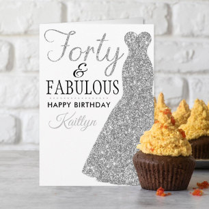 40e verjaardag van veertig en Fabulous Kaart