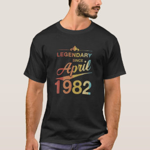 40e verjaardag veertig jaar oud geboren in april 1 t-shirt