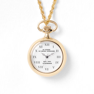 40e Verjaardag Veertig Zwart Grappig Goud Horloge