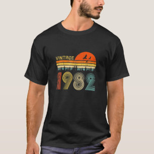 40e verjaardag Vintage 1982 Retro dag 40 jaar T-shirt