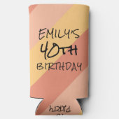 40e Verjaardag Vintage 1984 Gestreepte Koelbox (Achterkant)