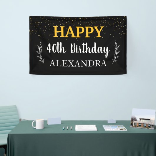 40e verjaardag Vinylbanner, 3' x 5' Spandoek (Beurs)