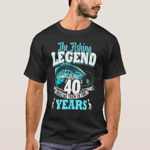 40e verjaardag visserij 40 jaar oude visser 1983 2 t-shirt