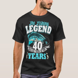 40e verjaardag visserij 40 jaar oude visser 1983 2 t-shirt