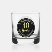 40e verjaardag whisky glas (Achterkant)