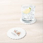 40e Verjaardag Witte Pompoen Herfst Bloemen Custom Kartonnen Onderzetters (Insitu)