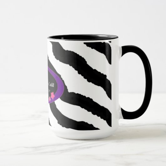 40e verjaardag Zebra afdrukken Mok (Rechts)