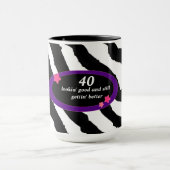 40e verjaardag Zebra afdrukken Mok (Midden)
