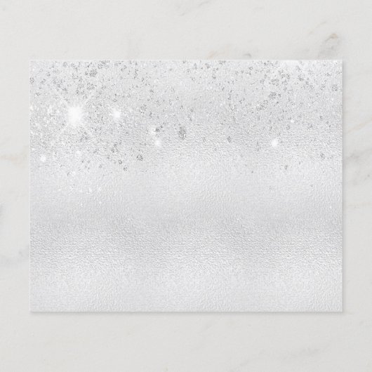 40e verjaardag zilveren glitter behalve de datum flyer (Achterkant)