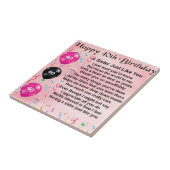 40e verjaardag - Zuster gedicht Tegeltje (Zijkant)