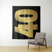 40e verjaardag zwart en goud wandkleed (In situ)