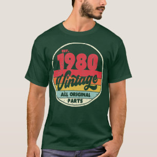 40e verjaardagscadeau Shirt Vintage 1980