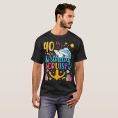 40e verjaardagscruise B-Day Party Mannen T-shirt (Voorkant volledig)