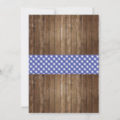 40e verjaardagsfeest Blue Gingham Burlap BBQ Uitno Kaart (Achterkant)