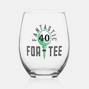40e verjaardagsfeest Fantastisch voor-T-shirt Wijnglas Zonder Voet