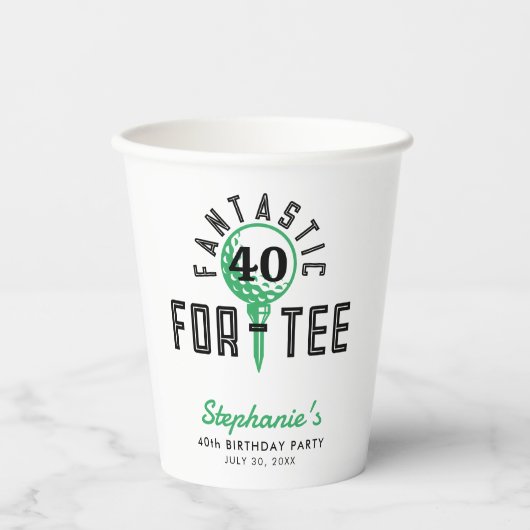 40e verjaardagsfeest Fantastisch voor-T-shirt wit Papieren Bekers (Voorkant)