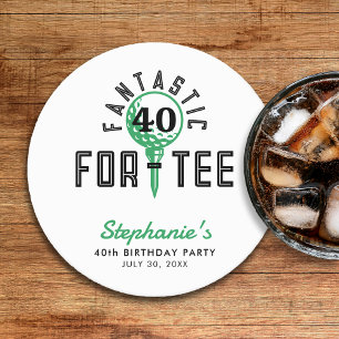 40e verjaardagsfeest Fantastisch voor-T-shirt wit Ronde Kartonnen Onderzetter