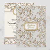 40e verjaardagsfeest Glam Old Hollywood Regency Kaart (Voorkant / Achterkant)