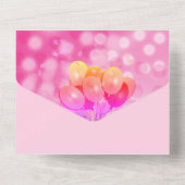 40e Verjaardagsfeest Glam Sparkle Glitz Roze All In One Uitnodiging (Achterkant)