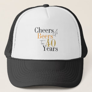 40e verjaardagsfeest juicht bier minimaal trucker pet