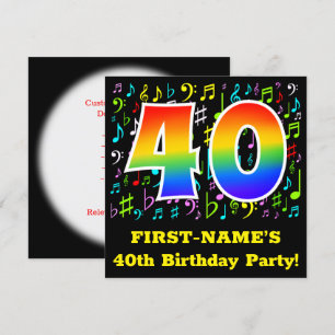 40e Verjaardagsfeest: Moppige Muziek Symbolen, Reg Kaart
