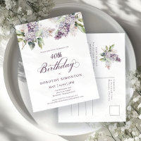40e Verjaardagsfeest Paarse Lente Lila Bloem