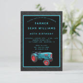 40e verjaardagsfeest van de boer kaart (Staand voorkant)