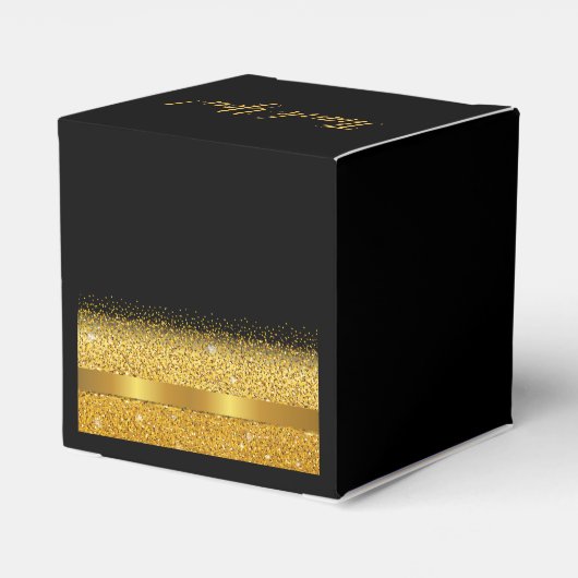 40e verjaardagsfeest zwart goud bedankt bedankdoosjes (Achterkant)