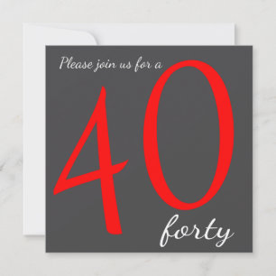 40e verjaardagsfeestje DIY-tekst Kaart