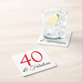 40e verjaardagsfeestje onderzetter (Insitu)