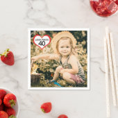 40e Verjaardagsfeestje Servetten met Foto (Insitu)