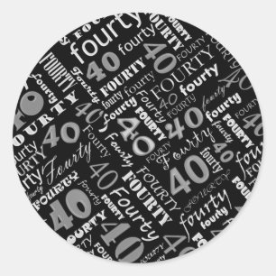 40e verjaardagsfeestje Sticker