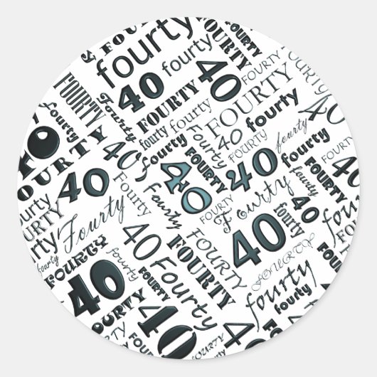 40e verjaardagsfeestje Sticker (Voorkant)