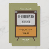 40e Verjaardagsfeestje Uitnodiging TV (Voorkant / Achterkant)