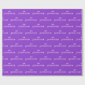 40e Verjaardagsfeestnaam Paarse Modern Pattern Cadeaupapier (Vlak)