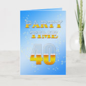 40e verjaardagsfeestuitnodiging met veel bier (Voorkant)