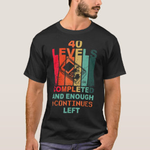 40e Verjaardagsniveau 40 LCD spel Retro spel T-shirt