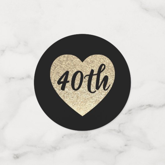 40e verjaardagstafel confetti (Kleine voorkant)