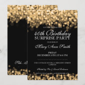 40e verrassingsdag Gold-licht Kaart (Voorkant / Achterkant)