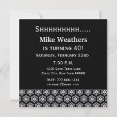 40e verrassingsdag zwarte witte rode sterren kaart (Achterkant)