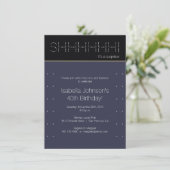 40e verrassingsverjaardagsfeestje | Moderne Polka  Kaart (Staand voorkant)