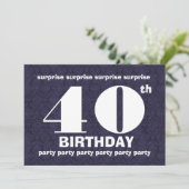 40e VERZEKERING Midnight Birthday Sjabloon V21 Kaart (Staand voorkant)