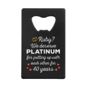 40ème anniversaire du Mariage I - Ruby Funny Coupl (Dos)