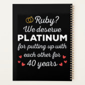 40ème anniversaire du Mariage I - Ruby Funny Coupl (Dos)