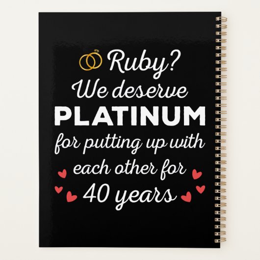 40ème anniversaire du Mariage I - Ruby Funny Coupl (Dos)
