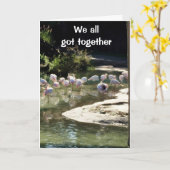 "40ème anniversaire SOUHAITE" DE "TOUS" CARTE US (Fleur jaune)