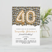 40ème Leopard Fabuleux Glam Invitation d'anniversa (Debout devant)