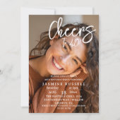 40ème photo moderne Invitation fête d'anniversaire (Devant)