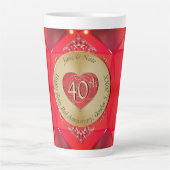 40ème Ruby Latte Mug (Devant)